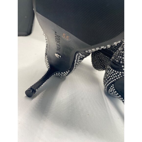 Thalia Sodi Womens Black Raquell Slouch Pointed Toe Embellished Dress Boots NWOB - Picture 5 of 5